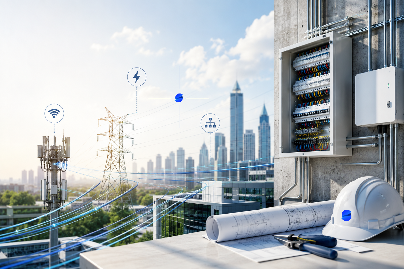 Network infrastructure and electrical services by Smart Grid