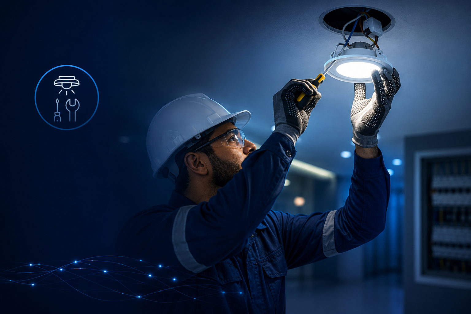 Electrical fittings and fixtures repair and maintenance